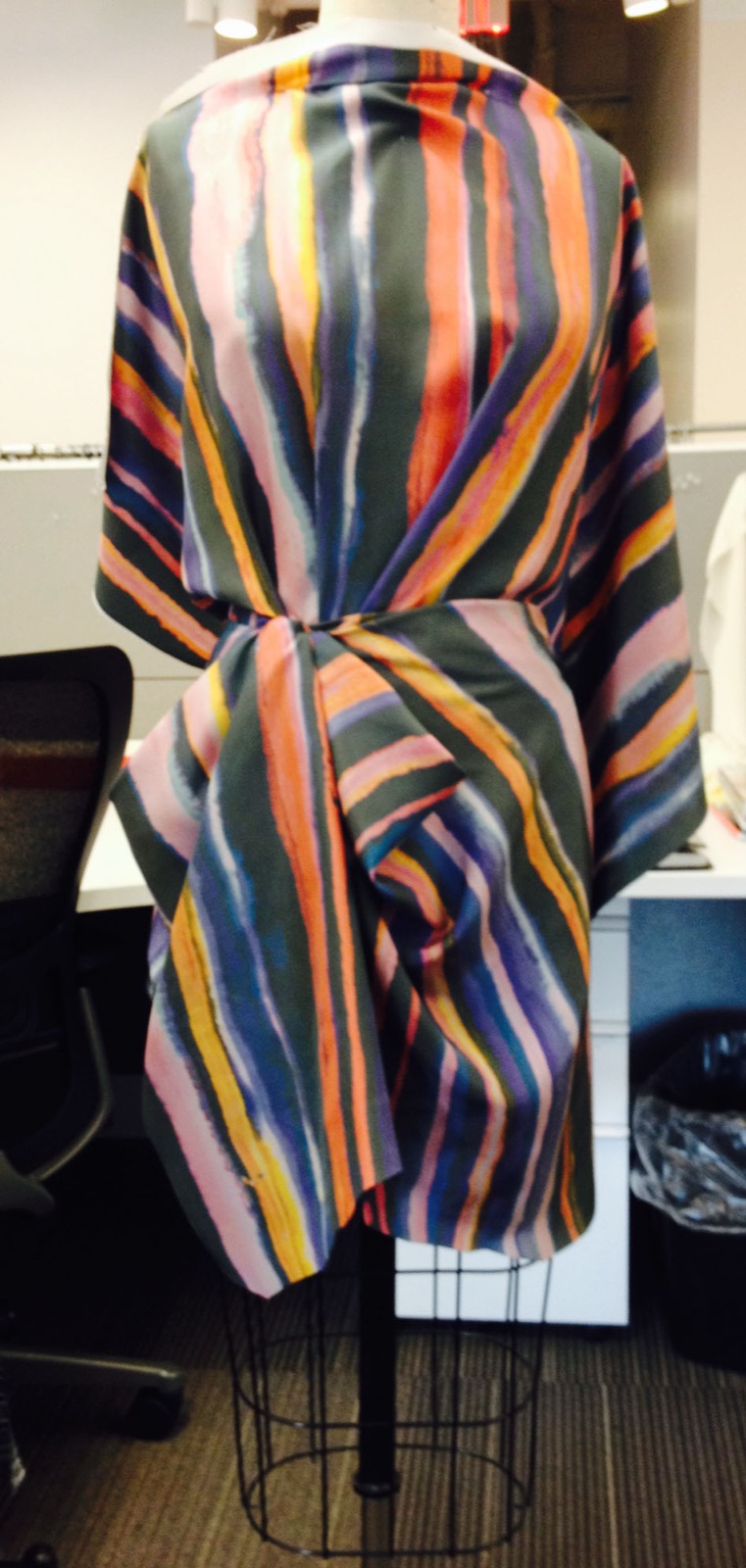 Striped wrap drape, style 3029