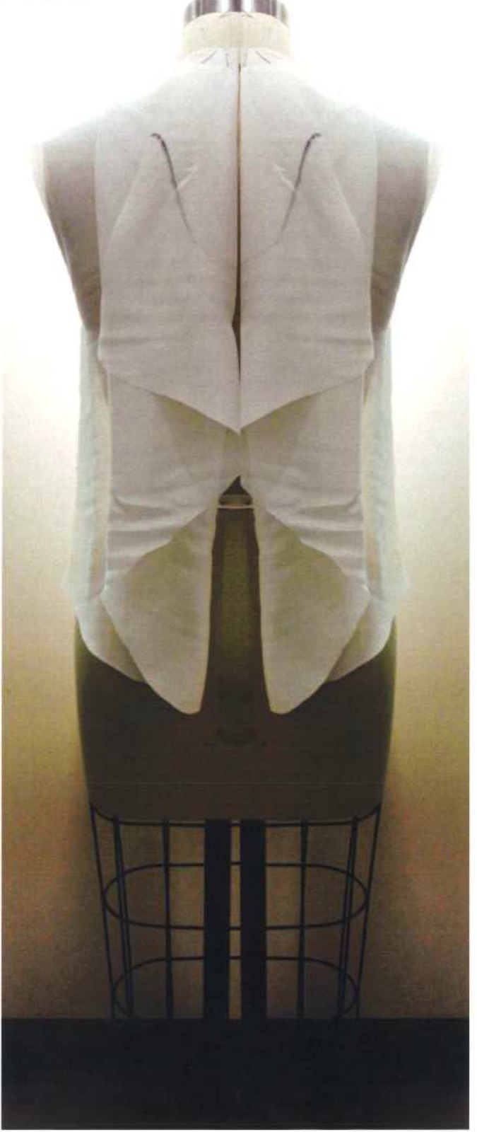 Muslin toile draped on the form, style 3227