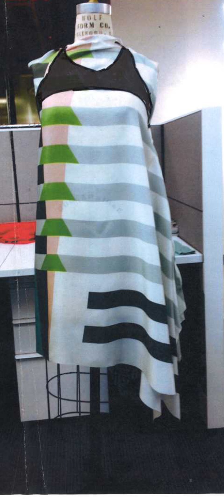 Print placement drape, style 3349