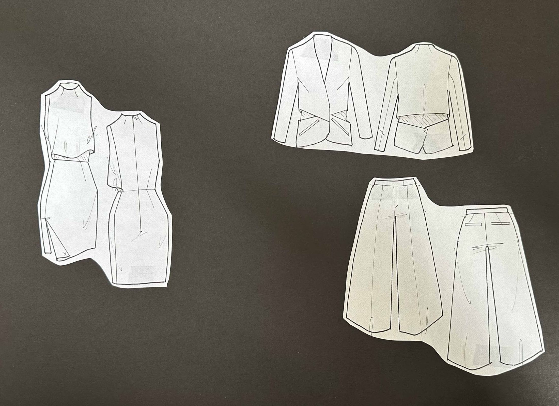 Monday in Mondrian flat sketches 2