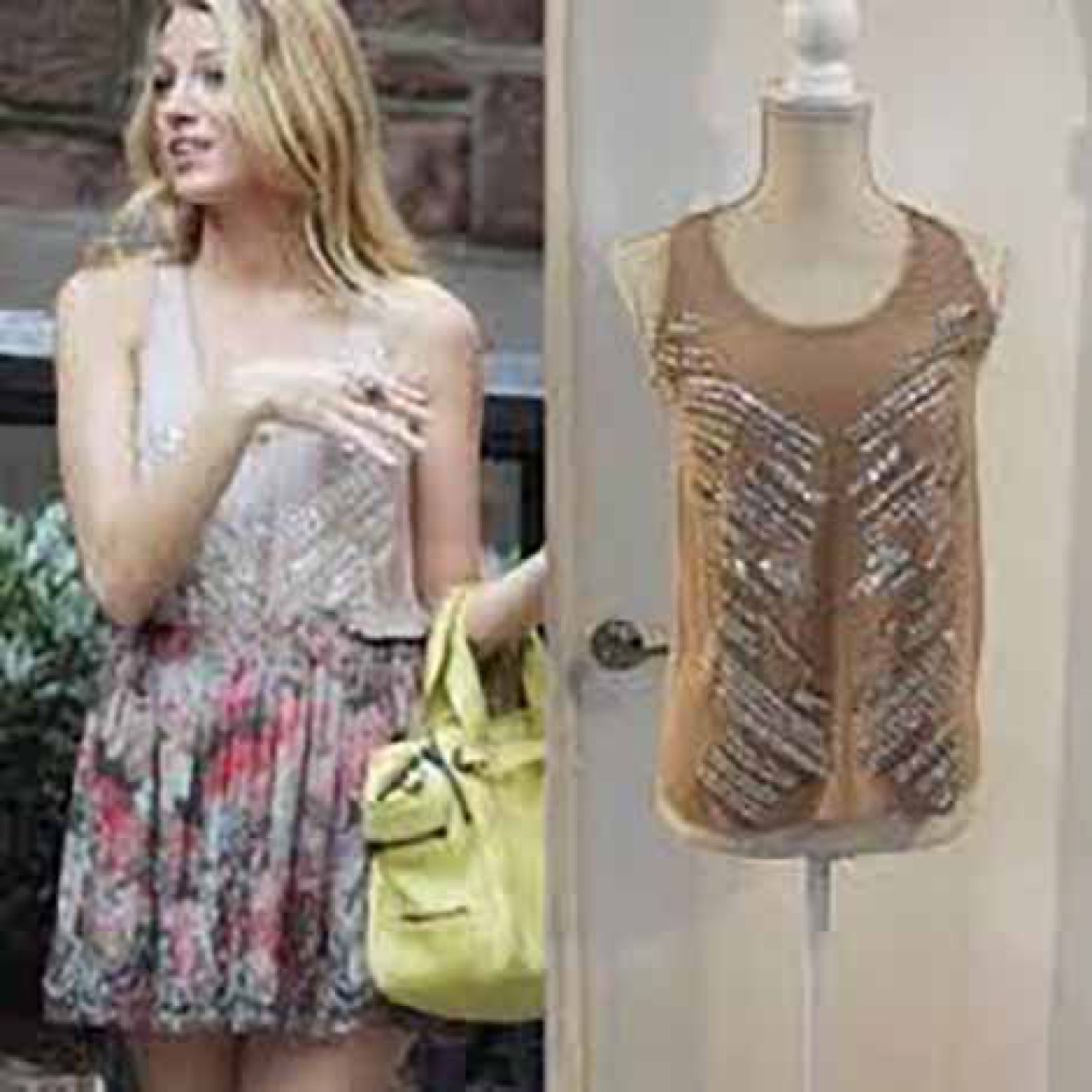 Beaded shell worn on Gossip Girl