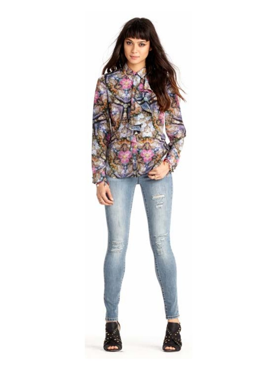 Ruffle Front Blouse