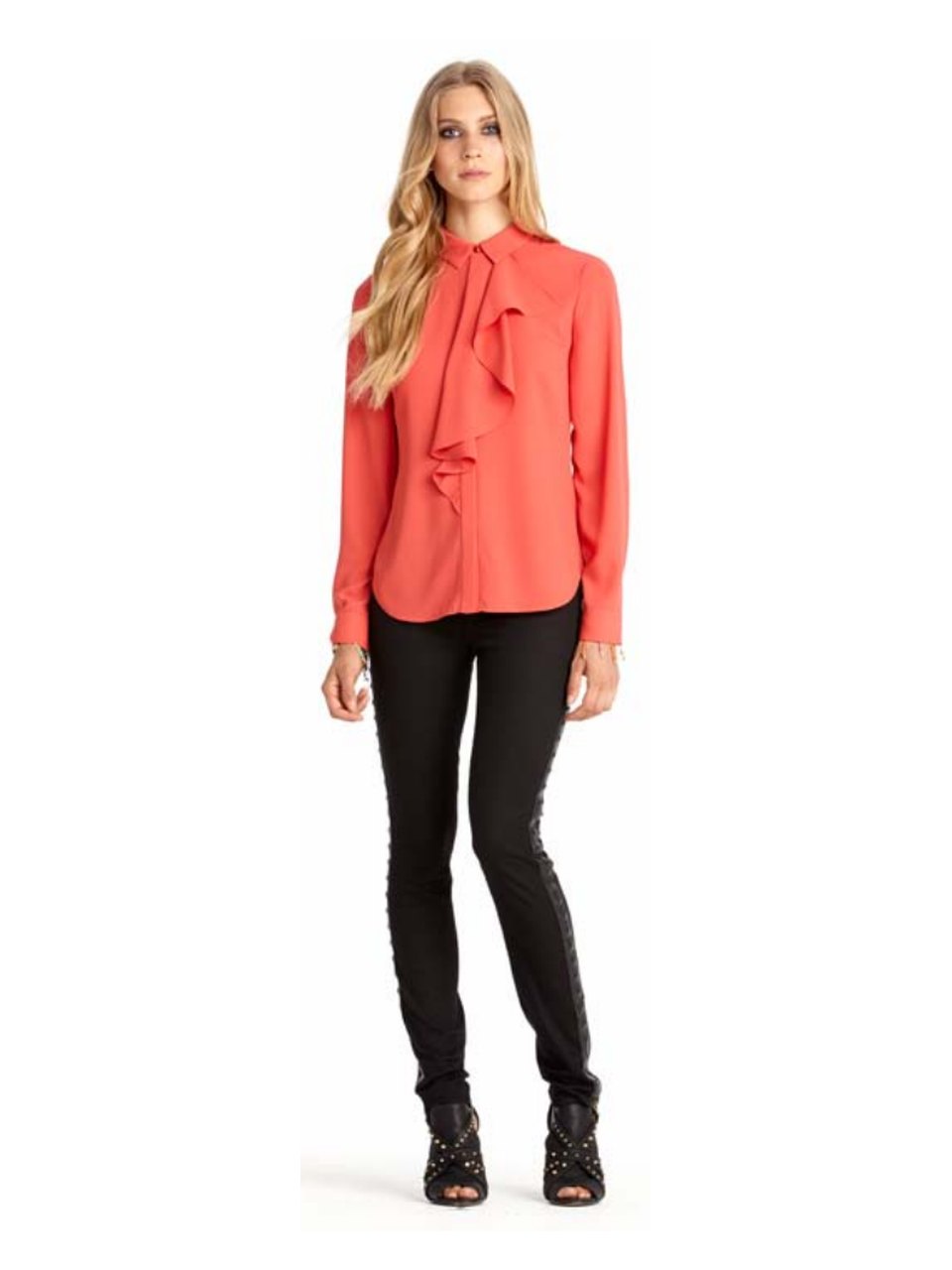 Ruffle Front Blouse
